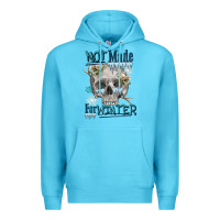 Ocean Blue not made for winter skull Premium Hoodie - FaDigitalArtStudio