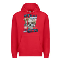 Red not made for winter skull Premium Hoodie - FaDigitalArtStudio