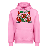 Fuchsia Pink Naughty or nice christmas elfs Urban Hoodie - FaDigitalArtStudio