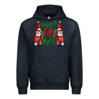 Navy Naughty or nice christmas elfs Urban Hoodie - FaDigitalArtStudio