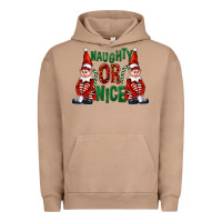 Pigment Burro Naughty or nice christmas elfs Urban Hoodie - FaDigitalArtStudio