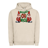 Pigment French Oak Naughty or nice christmas elfs Urban Hoodie - FaDigitalArtStudio