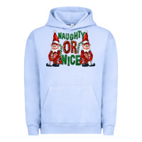 Pigment Grape Ice Naughty or nice christmas elfs Urban Hoodie - FaDigitalArtStudio