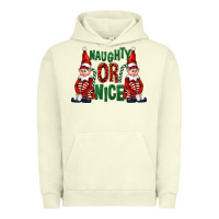 Pigment Pistachio Naughty or nice christmas elfs Urban Hoodie - FaDigitalArtStudio