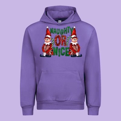 Naughty Or Nice Christmas Elfs Urban Hoodie Designed By Fadigitalartstudio