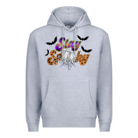 Heather Grey stay spooky Premium Hoodie - RacoonDesign