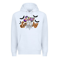 White stay spooky Premium Hoodie - RacoonDesign