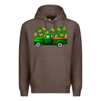 Coffee st patricks shamrock gold truck Premium Hoodie - FaDigitalArtStudio