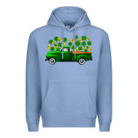 Colony Blue st patricks shamrock gold truck Premium Hoodie - FaDigitalArtStudio