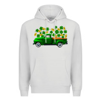 Dove Grey st patricks shamrock gold truck Premium Hoodie - FaDigitalArtStudio