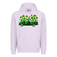 Lilac st patricks shamrock gold truck Premium Hoodie - FaDigitalArtStudio