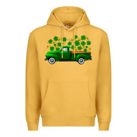 Mustard st patricks shamrock gold truck Premium Hoodie - FaDigitalArtStudio