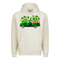Oatmeal Heather st patricks shamrock gold truck Premium Hoodie - FaDigitalArtStudio