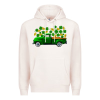 Pale Pink st patricks shamrock gold truck Premium Hoodie - FaDigitalArtStudio
