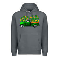 Rock st patricks shamrock gold truck Premium Hoodie - FaDigitalArtStudio