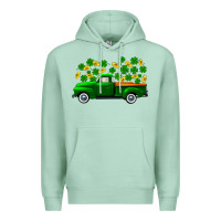 Seafoam st patricks shamrock gold truck Premium Hoodie - FaDigitalArtStudio