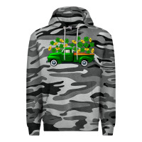 Slate Camo st patricks shamrock gold truck Premium Hoodie - FaDigitalArtStudio