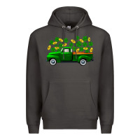 Smoke st patricks shamrock gold truck Premium Hoodie - FaDigitalArtStudio