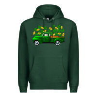 Sports Green st patricks shamrock gold truck Premium Hoodie - FaDigitalArtStudio
