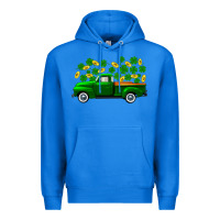 True Royal st patricks shamrock gold truck Premium Hoodie - FaDigitalArtStudio