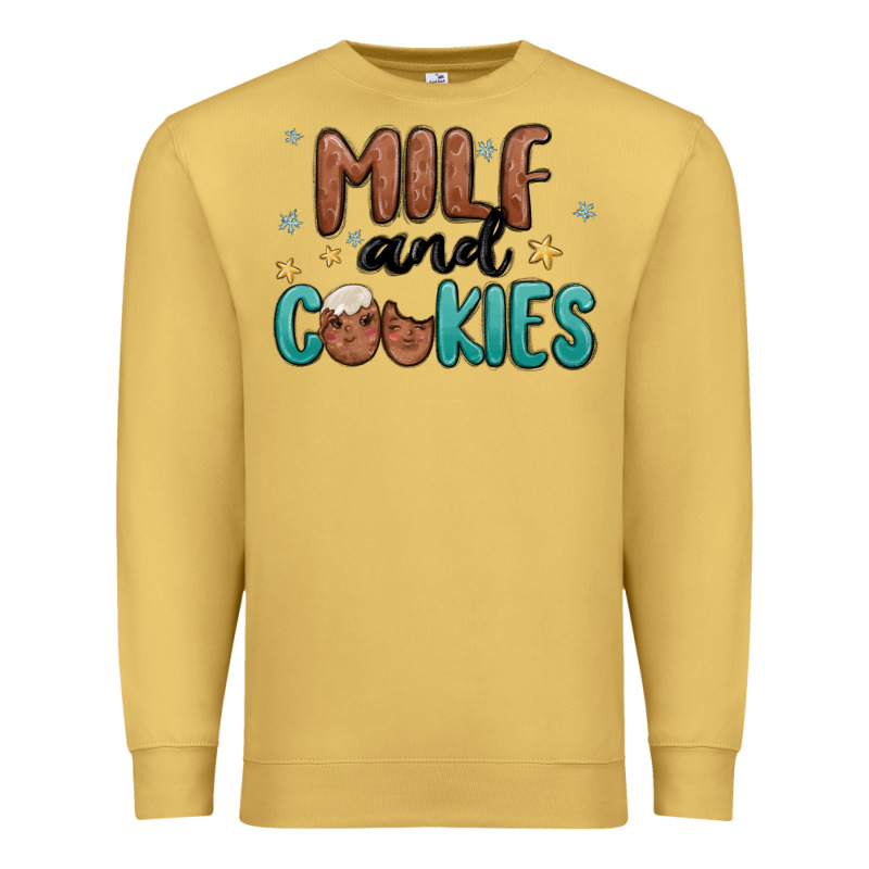 Milf And Cookies Premium Sweatshirt by MaliasSmallBusiness | Teevron