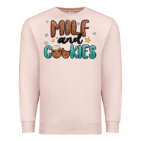 Pale Pink milf and cookies Premium Sweatshirt - MaliasSmallBusiness