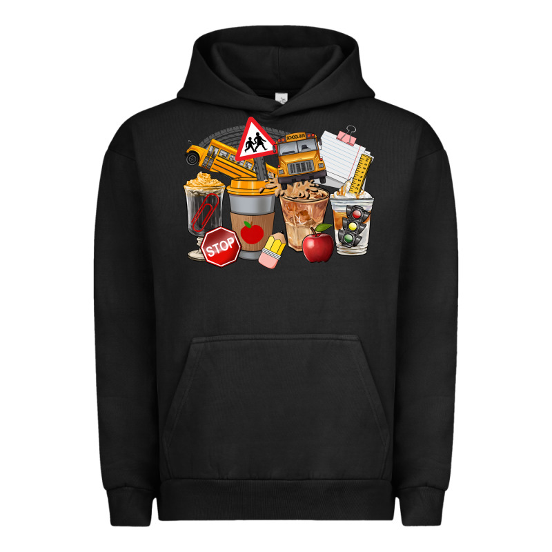 School Bus Coffee Cups Urban Hoodie by FaDigitalArtStudio | Teevron