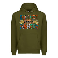 Army Green support local farmers Premium Hoodie - RacoonDesign