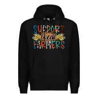 Black support local farmers Premium Hoodie - RacoonDesign