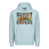 Blue Mist support local farmers Premium Hoodie - RacoonDesign