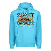 Ocean Blue support local farmers Premium Hoodie - RacoonDesign