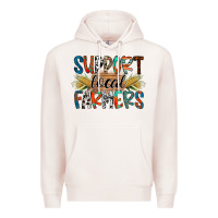 Pale Pink support local farmers Premium Hoodie - RacoonDesign