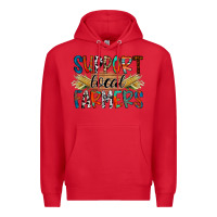 Red support local farmers Premium Hoodie - RacoonDesign