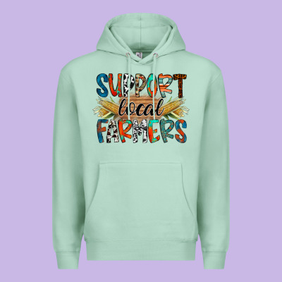 Support Local Farmers Premium Hoodie Designed By Racoondesign