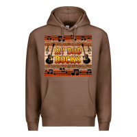 Chestnut my dad rocks Premium Hoodie - HRA Design Shop
