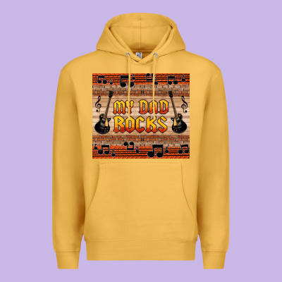 My Dad Rocks Premium Hoodie Designed By Hra Design Shop