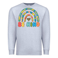 Heather Grey be kind autism Premium Sweatshirt - MaliasSmallBusiness