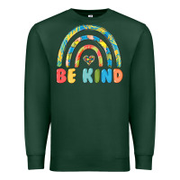 Sports Green be kind autism Premium Sweatshirt - MaliasSmallBusiness