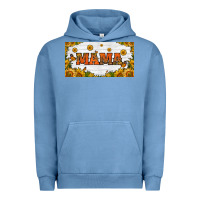 Pigment Pebble Blue sunflowers and butterflies mama license plate Urban Hoodie - HRA Design Shop