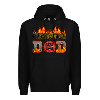 Black firefighter dad Premium Hoodie - HRA Design Shop