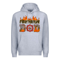 Heather Grey firefighter dad Premium Hoodie - HRA Design Shop
