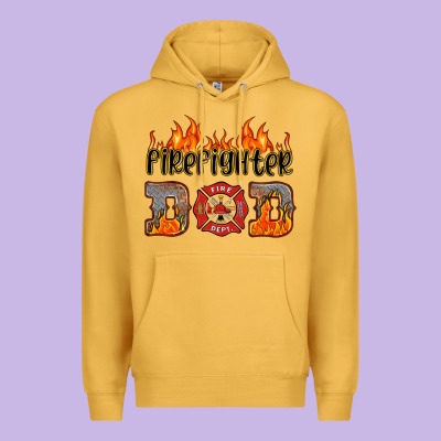 Firefighter Dad Premium Hoodie Designed By Hra Design Shop