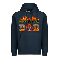 Navy firefighter dad Premium Hoodie - HRA Design Shop