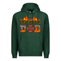 Sports Green firefighter dad Premium Hoodie - HRA Design Shop