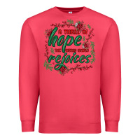 Cardinal a thrill of hope the weary world rejoices Premium Sweatshirt - MaliasSmallBusiness