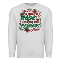 Dove Grey a thrill of hope the weary world rejoices Premium Sweatshirt - MaliasSmallBusiness