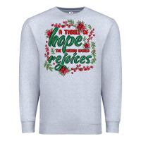 Heather Grey a thrill of hope the weary world rejoices Premium Sweatshirt - MaliasSmallBusiness