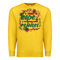 Lemon a thrill of hope the weary world rejoices Premium Sweatshirt - MaliasSmallBusiness