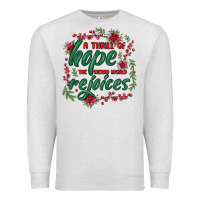Oatmeal Heather a thrill of hope the weary world rejoices Premium Sweatshirt - MaliasSmallBusiness
