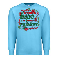 Ocean Blue a thrill of hope the weary world rejoices Premium Sweatshirt - MaliasSmallBusiness